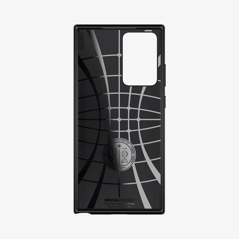 ACS01392 - Galaxy Note 20 Ultra Liquid Air Case in matte black showing the back